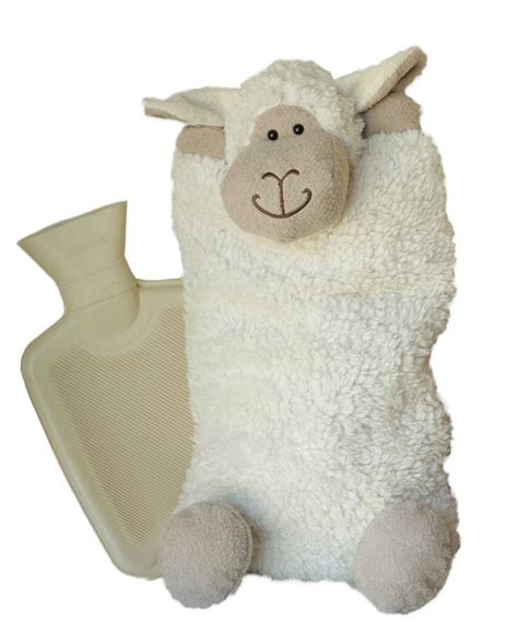 Amazon.com: Cute Lambs Hot Water Bottle with Cover 1L Small …