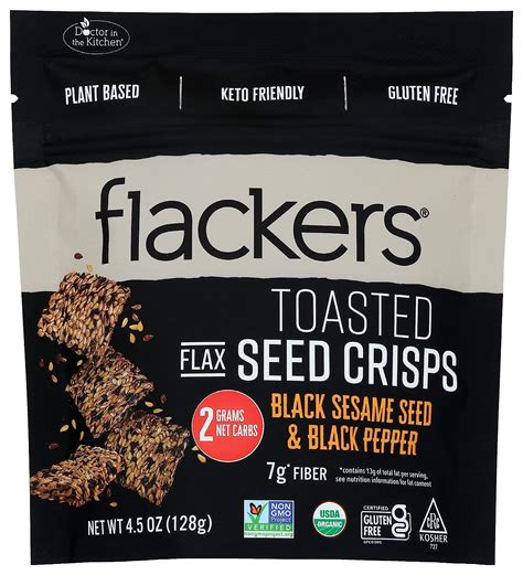 Amazon.com: Flackers Black Sesame & Black Pepper Flaxseed …