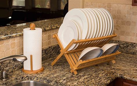 Amazon.com: Folding Dish Rack Wood