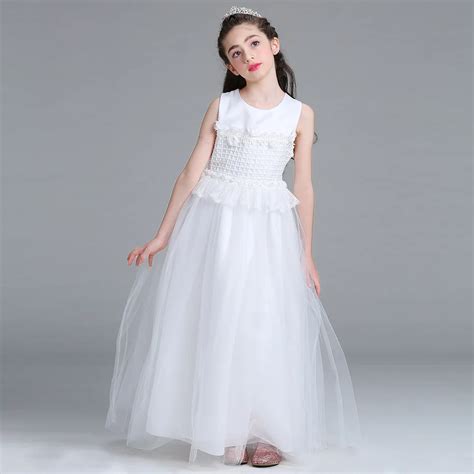 Amazon.com: Girls Long White Dress