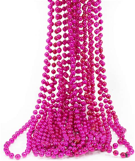 Amazon.com: Hot Pink Bead Necklace