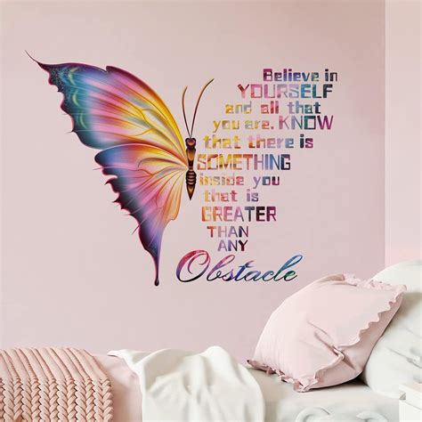 Amazon.com: Mfault Inspirational Butterfly Believe in …