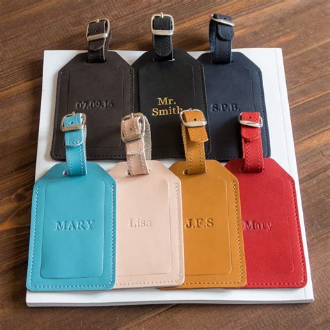 Amazon.com: Monogram Leather Luggage Tag