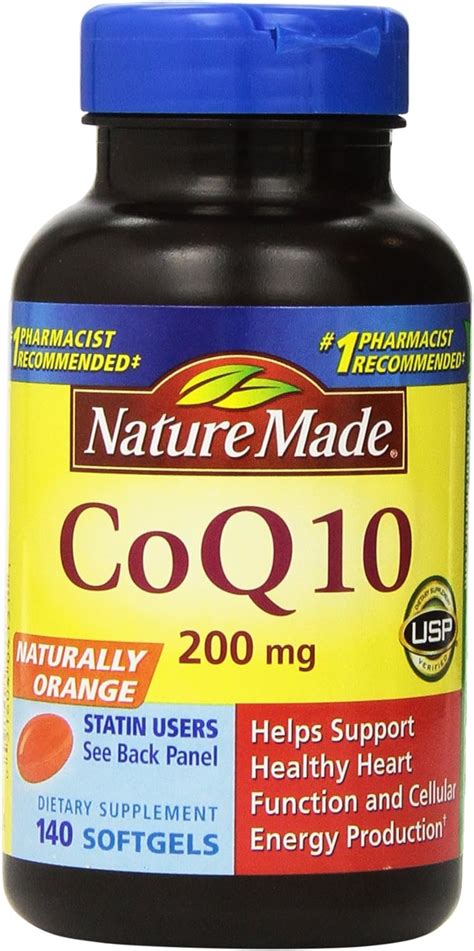 Amazon.com: Nature Made CoQ10 200 mg Softgels, 80 Count