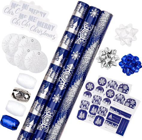 Amazon.com: Navy Christmas Wrapping Paper