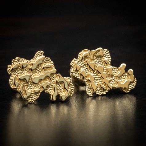 Amazon.com: Nugget Earrings 14k