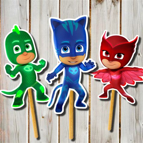 Amazon.com: Pj Masks Cupcake Topper