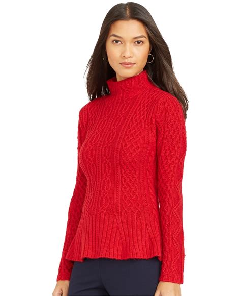 Amazon.com: Red Mock Turtleneck Womens