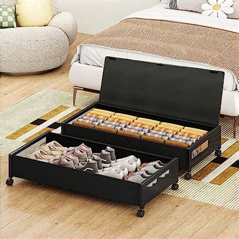 Amazon.com: Rolling Under Bed Shoe Storage