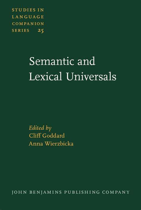 Amazon.com: Semantic and Lexical Universals (Studies …