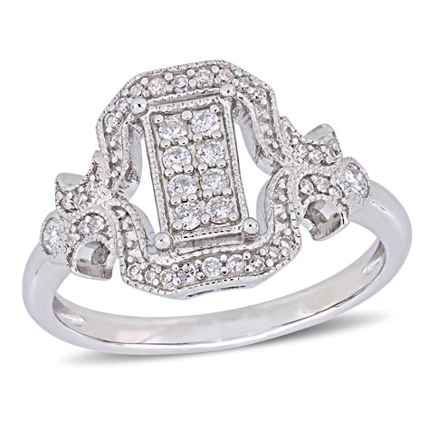 Amazon.com: Silver Diamond Rings