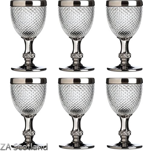 Amazon.com: Silver Rimmed Wine Glasses