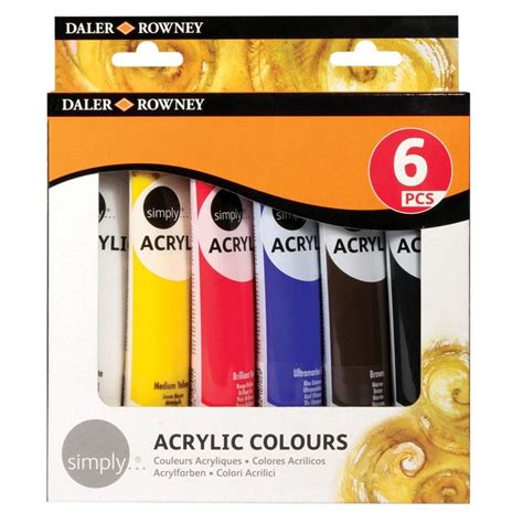 Amazon.com: Simply Acrylic 75ml Paint Tube, 6-Pack