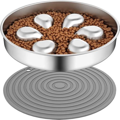 Amazon.com: Stainless Steel Slow Feeder Dog Bowls