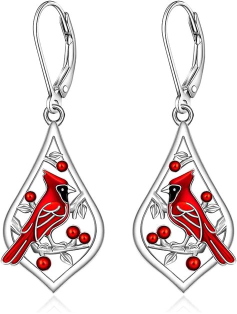 Amazon.com: TOUPOP Cardinals Earrings Jewelry Sterling Silver …