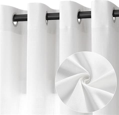 Amazon.com: White Linen Curtains 96