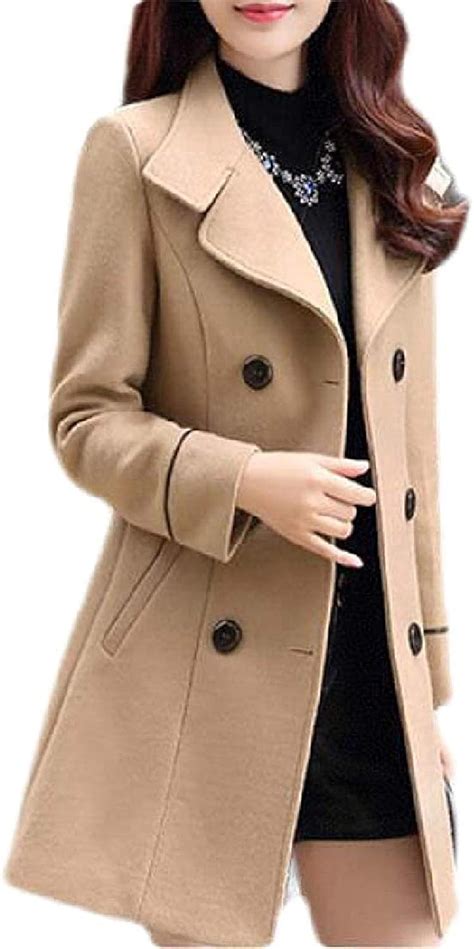 Amazon.com: Wool Double Breasted Pea Coat Women