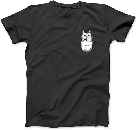 Amazon.com: cat pocket flipping off t-shirt