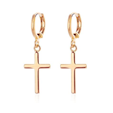 Amazon.com: cross dangle earring