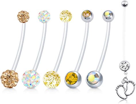 Amazon.com: extra long belly button rings