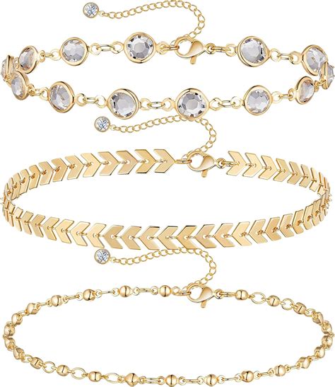 Amazon.com: gold anklets