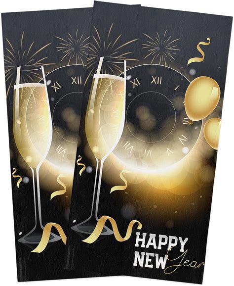 Amazon.com: new years kitchen towels