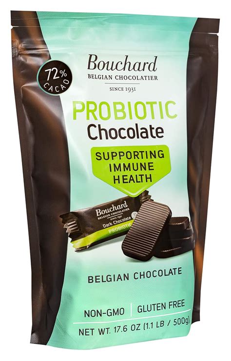 Amazon.com : Bouchard Probiotic Chocolate - Belgian Dark 72% Cacao …