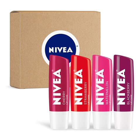 Amazon.com : NIVEA Lip Care, Fruit Lip Balm Variety Pack, Tinted Lip …