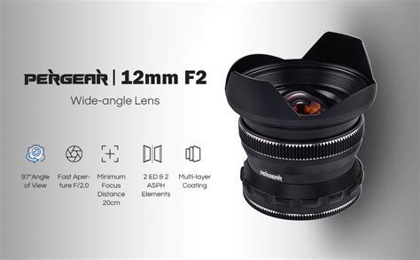 Amazon.com : PERGEAR 12mm F2 Wide-Angle Manual Focus …