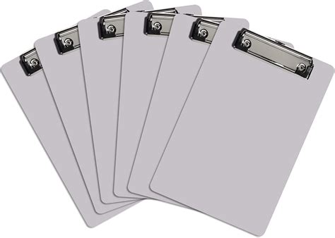 Amazon.com : Plastic Clipboard Memo Size Grey, Mini …