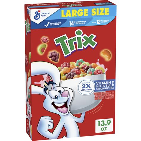 Amazon.com : Trix, Cereal, Fruit Flavored Corn Puffs, 13.9 Oz ...