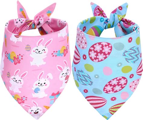 Amazon.com : Whaline Easter Pet Bandana Easter Rabbit Bunny Egg Dog ...