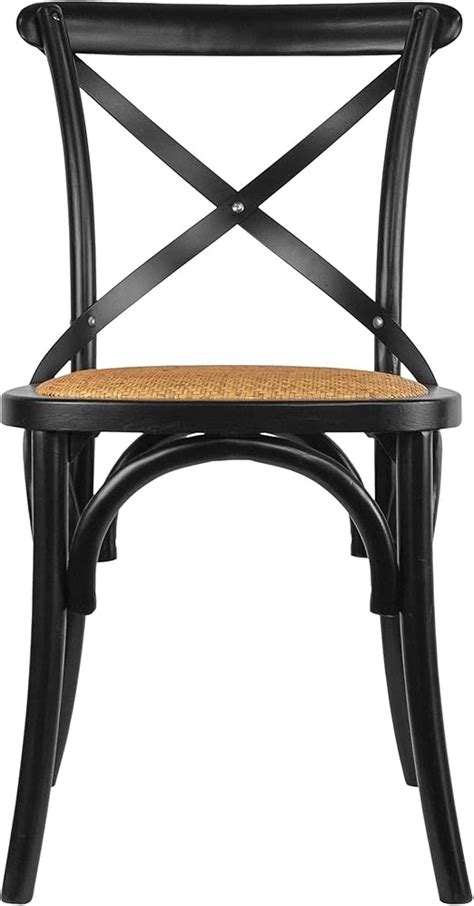 Amazon.com - 2xHome Cross Back Black Dining Chair - Chairs