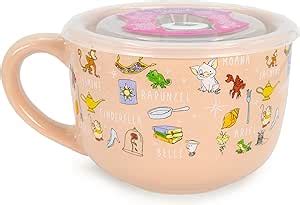 Amazon.com Disney Princess Ceramic Soup Mug with Vented Lid Bowl …