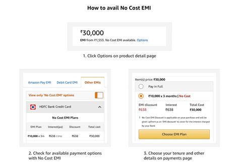 Amazon.in: Avail No Cost EMI - Up to 6 Months