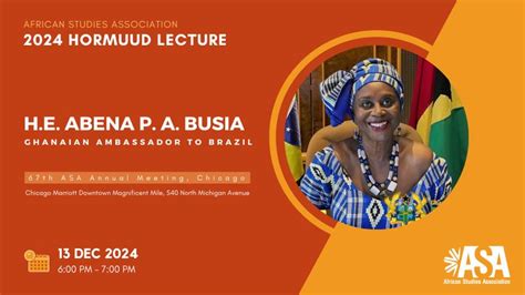 Ambassador Busia is a recognized