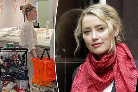 Amber Heard spotted grocery shopping in the Hamptons