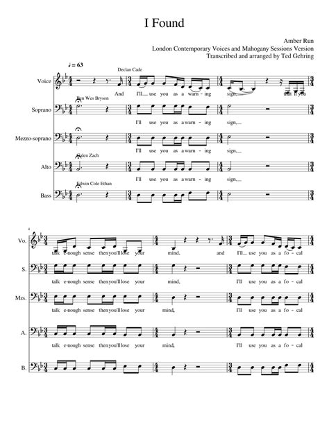 Amber Run I Found 2 - Musescore.com