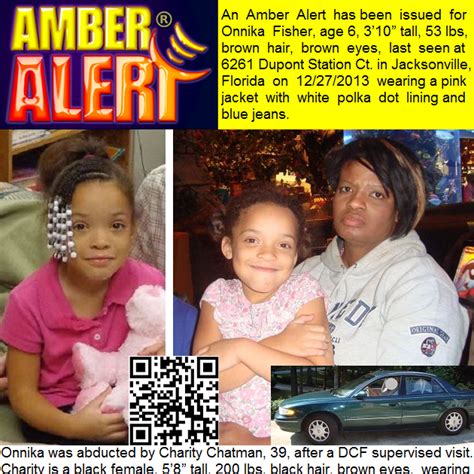 An Amber Alert warning is displayed. The disappearance of 