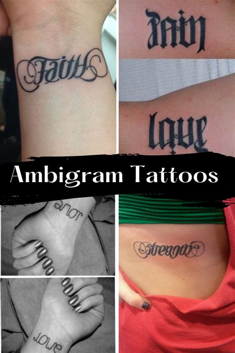 Ambigram tattoos design generators.  They are a form of visual art that challenges the ...