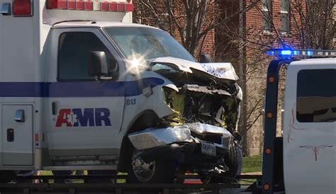 Ambulance damaged in afternoon St. Louis crash