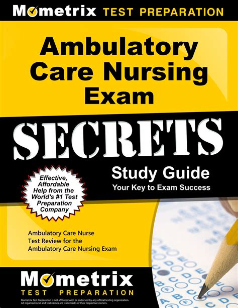 Ambulatory care nursing exam secrets study guide ambulatory care nurse test review for the ambulatory care nursing exam. - J mcmurry study guide and solutions manual.