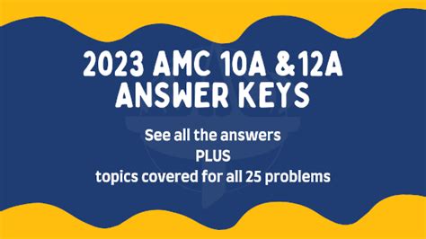 Amc 10a 2023. The AMC 10 and AMC 12 Have 10-15 Questions in Common. All students should take both the A-date and B-date AMC tests. The AMC 10B/12B gives a student a second chance to qualify for the American Invitational Mathematics Exam ( AIME ). If a student does not qualify for the AIME through the AMC10A/12A, then he/she can qualify … 