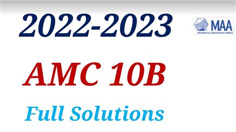 2022 AMC 10B Exam Problems. Scroll down and press Start to try the e