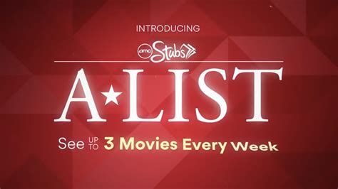 AMC has a Subscription Service Called AMC A★List that allows you to watch 3 movies a week Starting at $19.95 a month in any format. This Subreddit is run by fans of this service, not by AMC. We discuss movies, the subscription service, perks, and sometimes AMC as a whole.. 