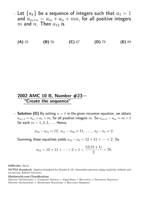 American Mathematics Contest 10/12 . AMC Problems and Solutions: AMC 10 Problems and Solutions by AoP (Text version). ... Practice: Given a line y = mx + b, find the formula of a parallel line at a distance d. Practice: Shortest distance between two parallel lines (based on the solution above): Problems that require finding the shortest .... 