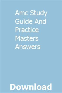 Amc study guide and practice masters answers. - Operations management william stevenson 12th edition.