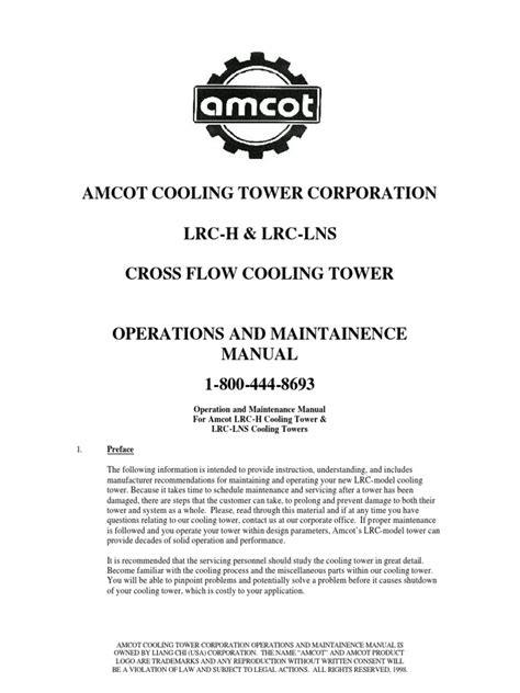 Amcot CT Corp Maintenance Manual
