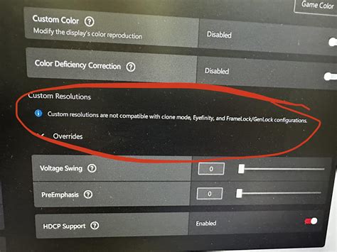 Amd custom resolution not showing.  Changing to CVT (Coordinated Video Timing) allows ...