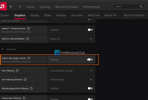 Amd frame rate target control.  /// \brief Demonstrates how to access A...